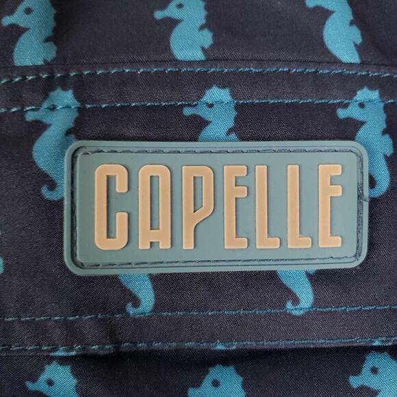 Capelle Shorts Mens Large L Swim Trunks Drawstring Lined Boardshorts Surf Blue - Picture 8 of 12